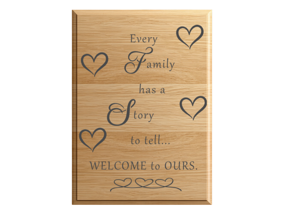 Decorative Plaque - 'Every Family....'
