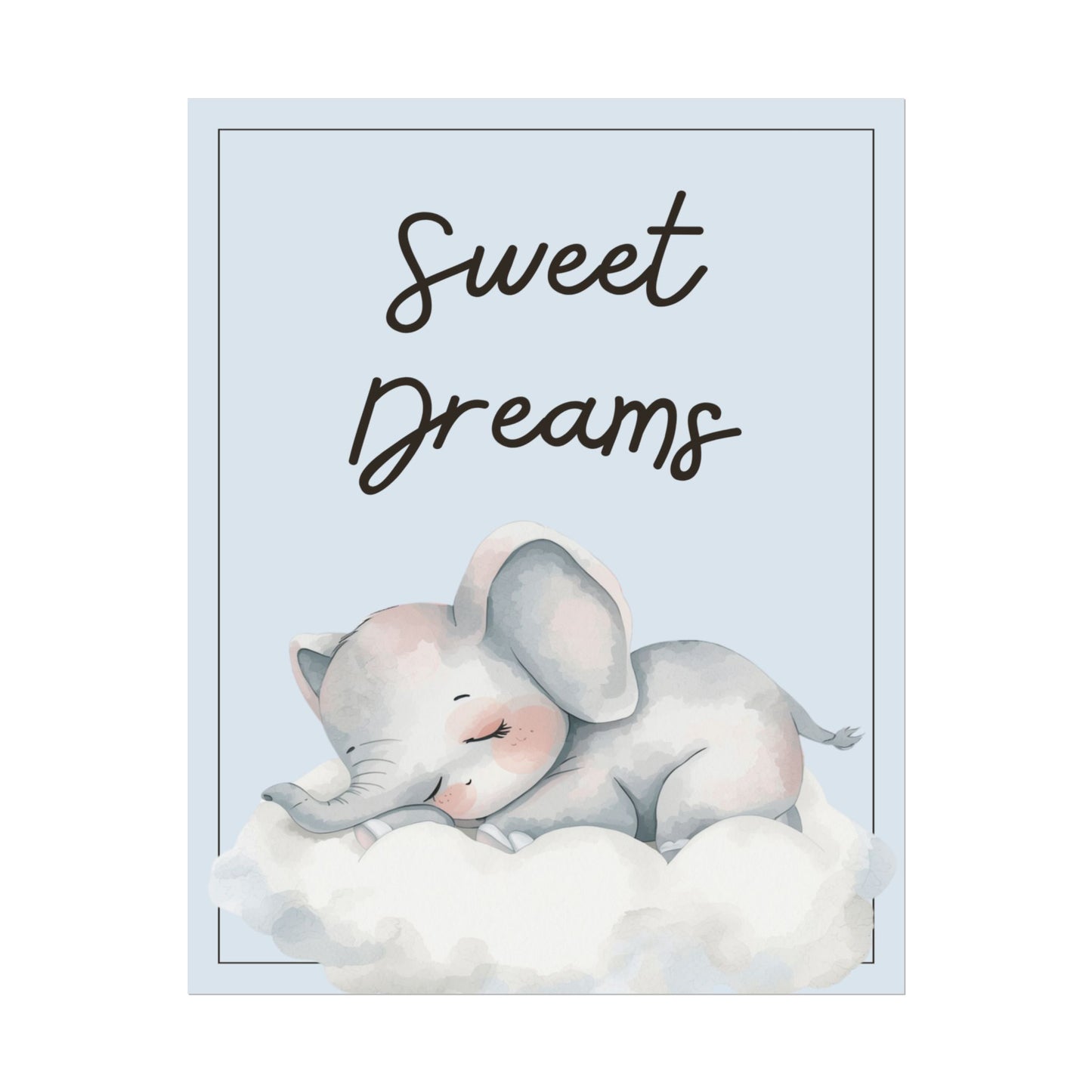 Nursery Safari Poster - "Sweet Dreams"