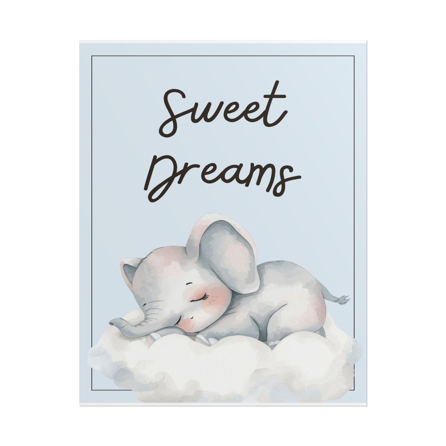 Nursery Safari Poster - "Sweet Dreams"