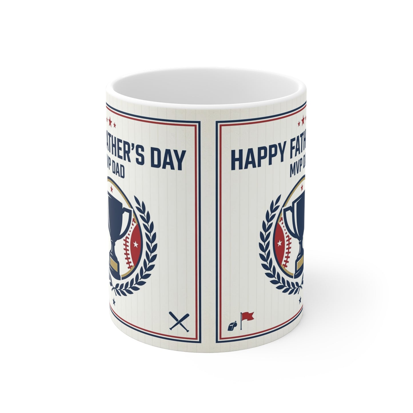 Father's Day Mug - MVP Dad Baseball Trophy