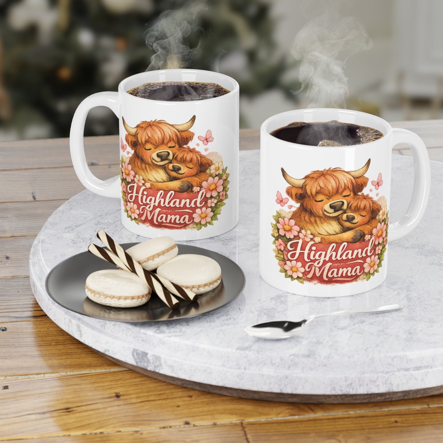 Mother's Day Mug - Cute Highland Cow Mom & Calf