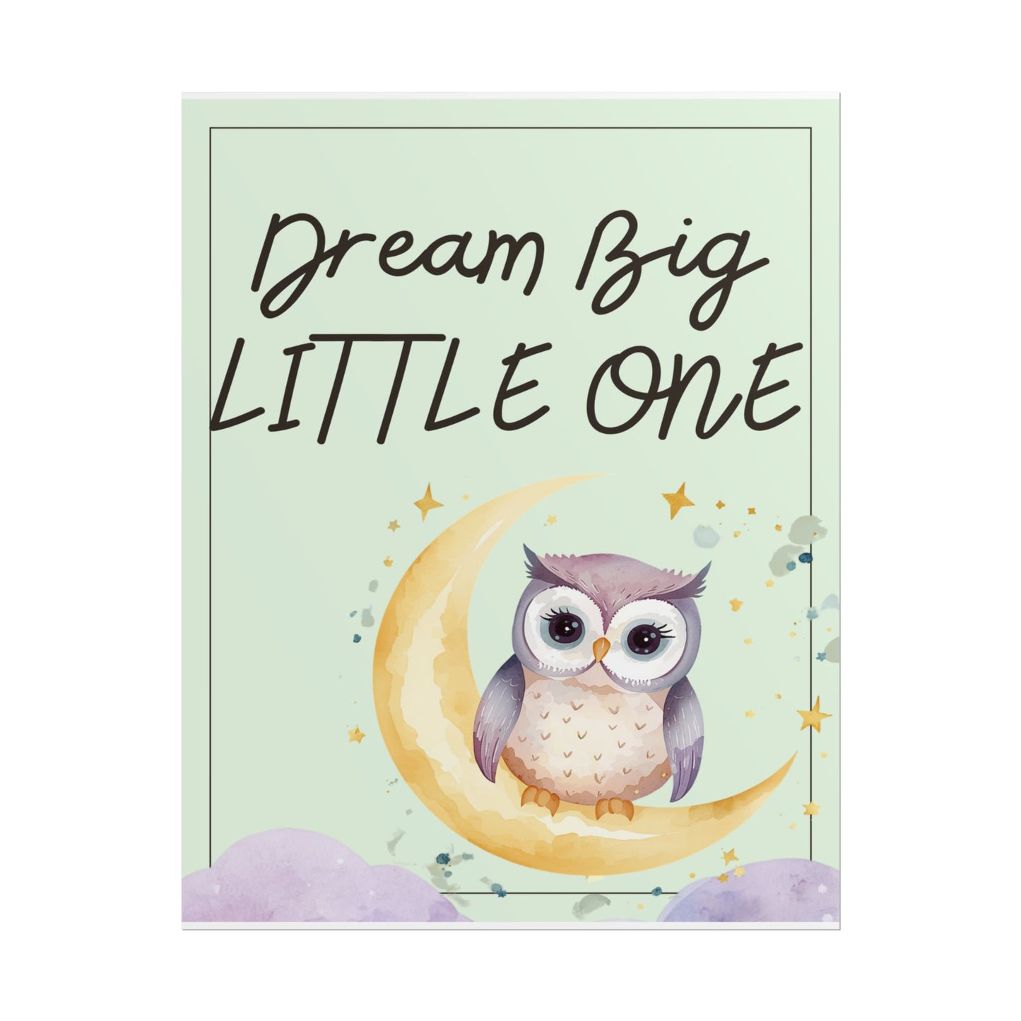 Nursery Forest Poster - 'Dream Big Little One Owl'