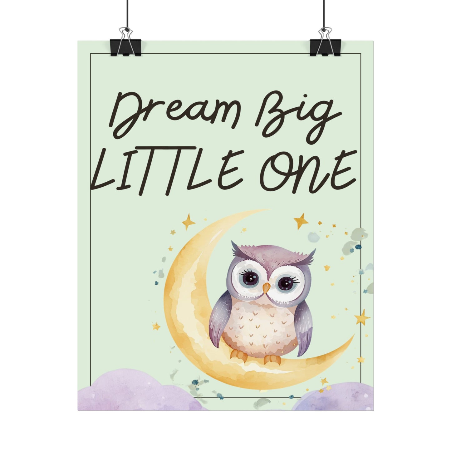 Nursery Forest Poster - 'Dream Big Little One Owl'
