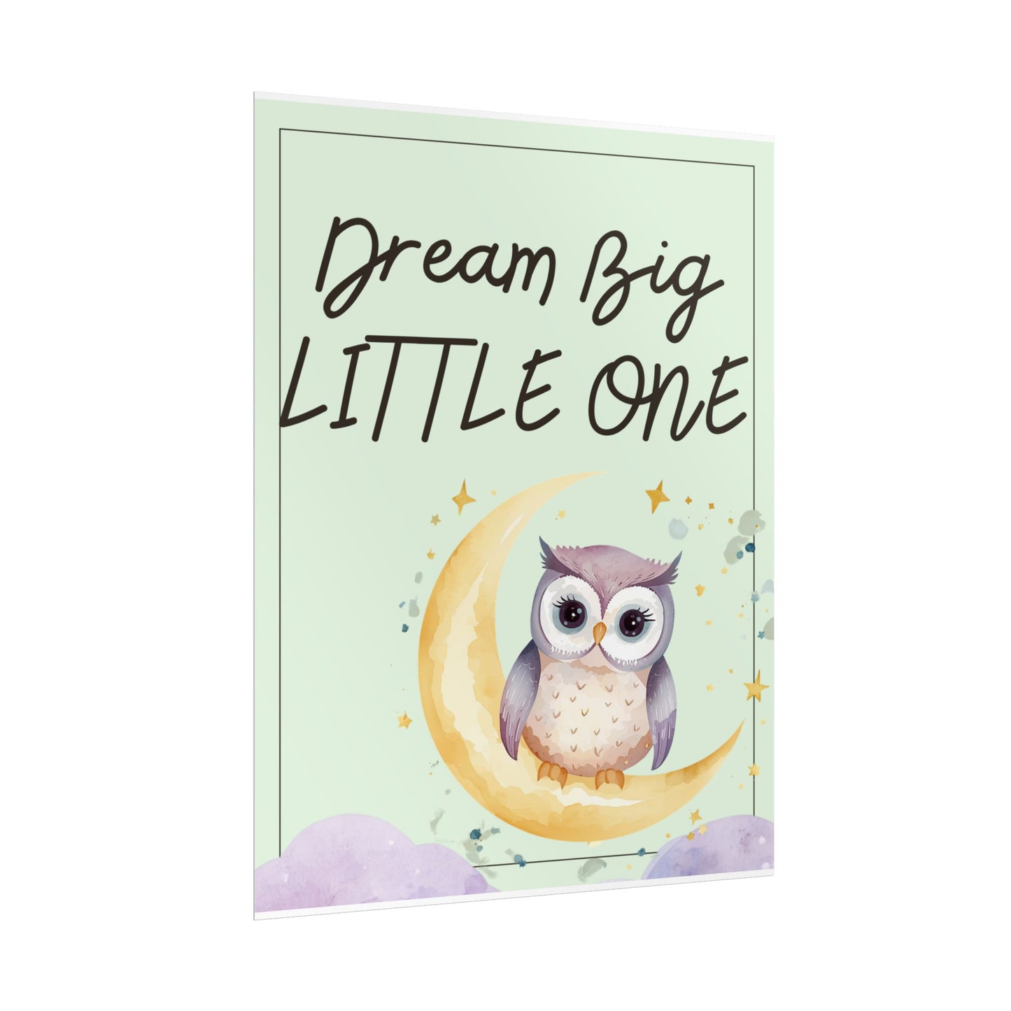 Nursery Forest Poster - 'Dream Big Little One Owl'