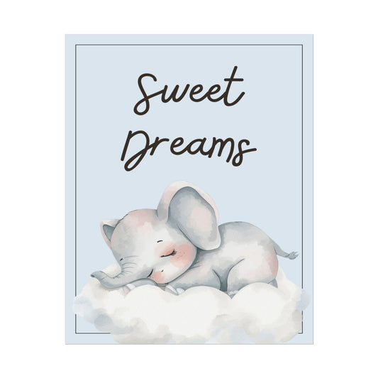 Nursery Safari Poster - "Sweet Dreams"