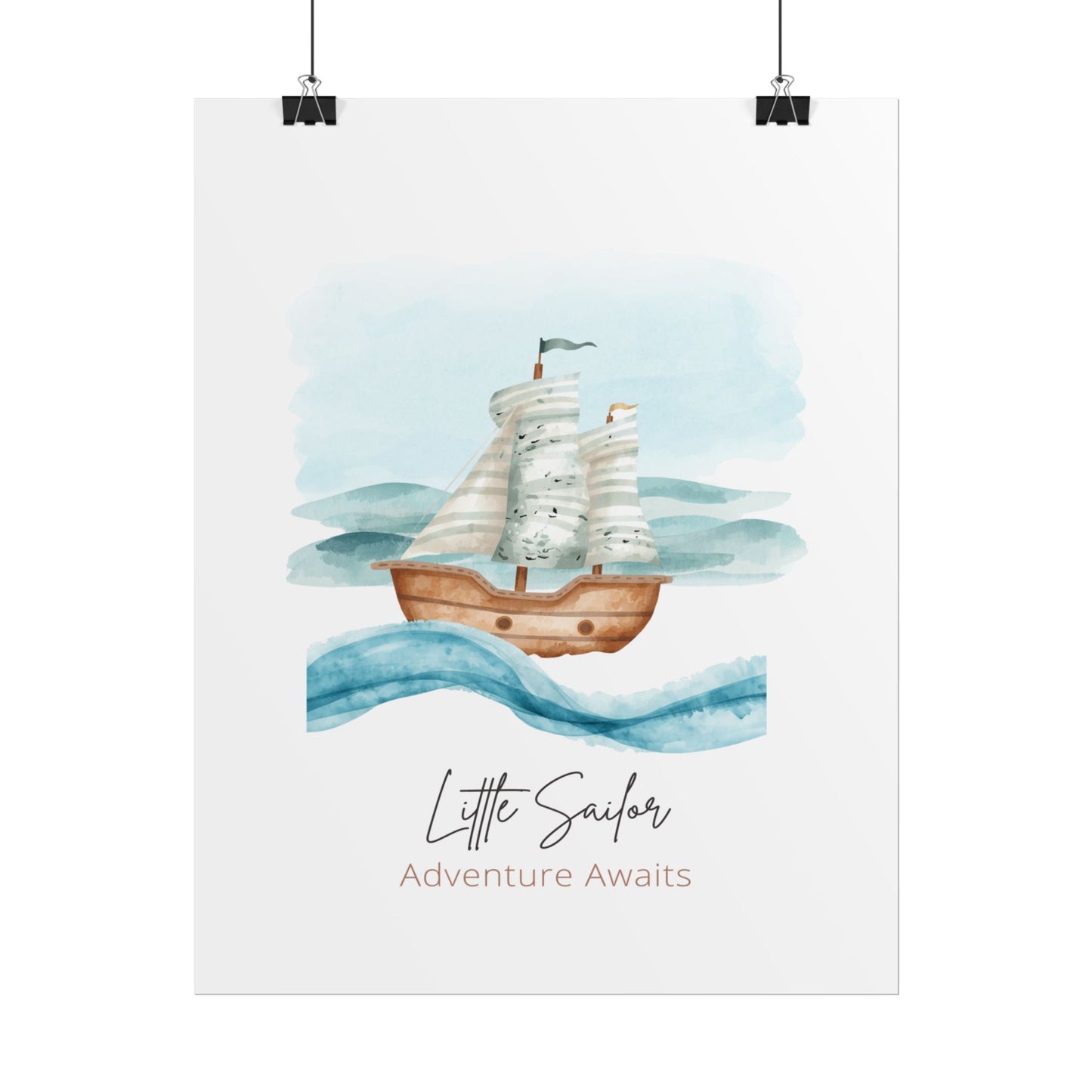Nursery Nautical Poster - 'Adventure Awaits'