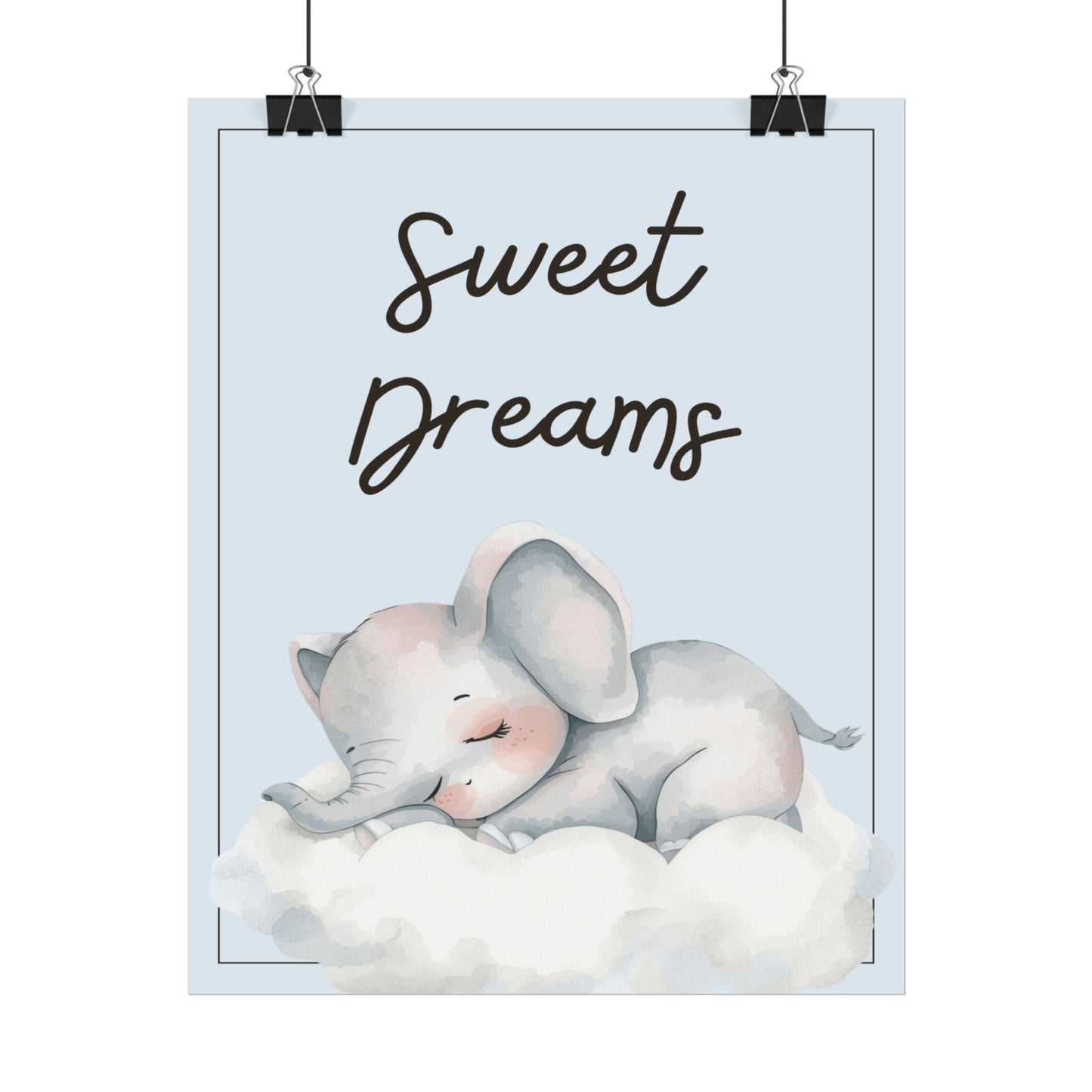 Nursery Safari Poster - "Sweet Dreams"