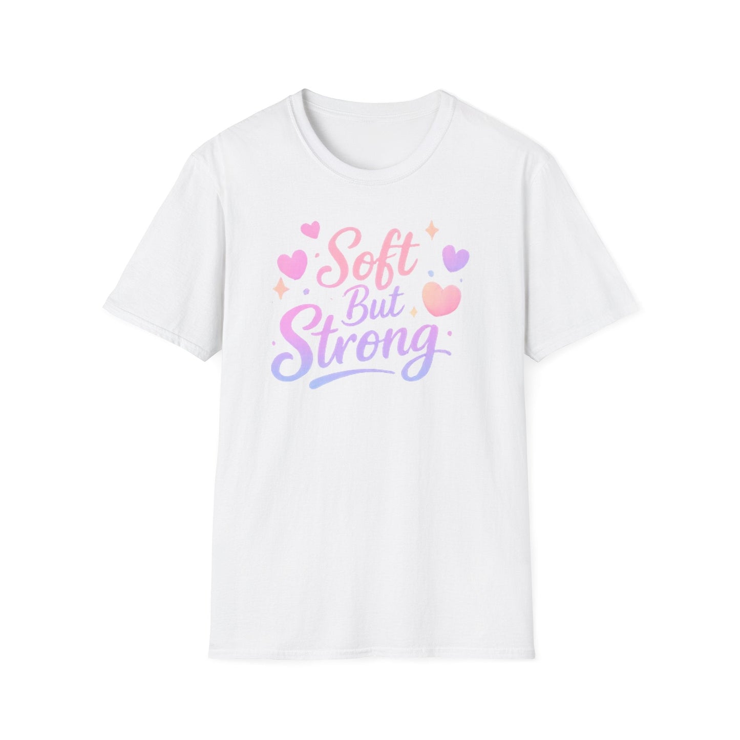 T-Shirt - 'Soft But Strong' Pastel Heart Empowerment