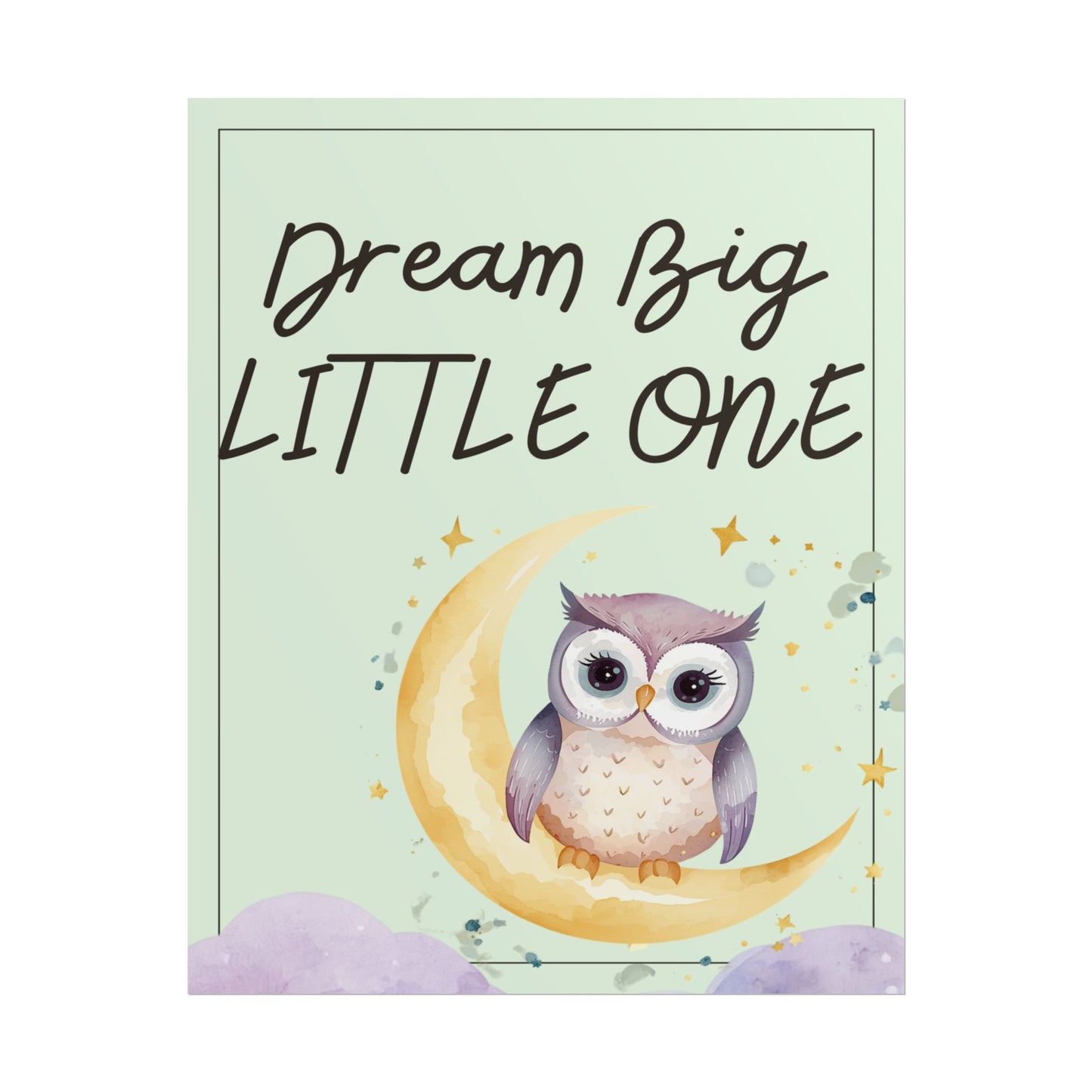 Nursery Forest Poster - 'Dream Big Little One Owl'