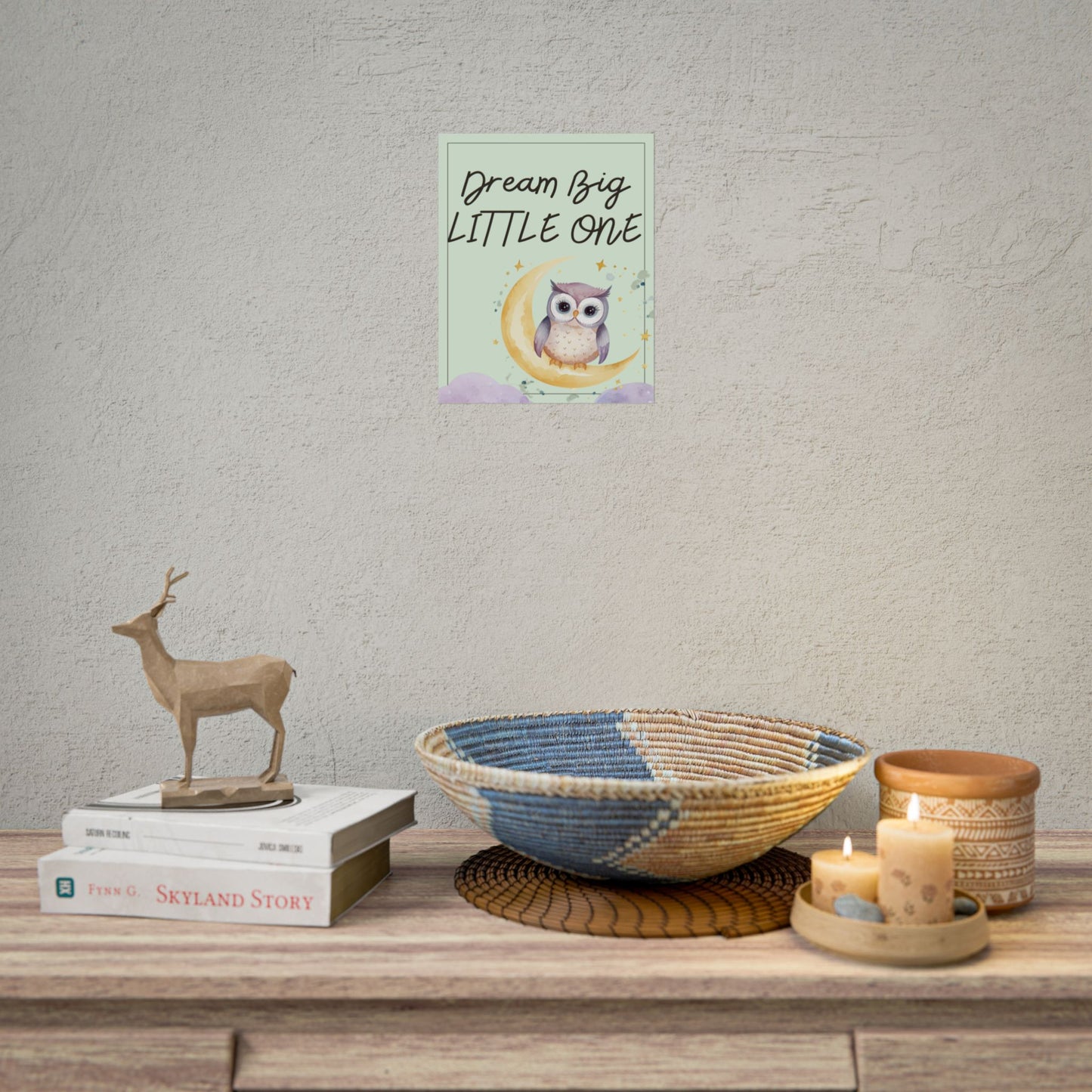 Nursery Forest Poster - 'Dream Big Little One Owl'