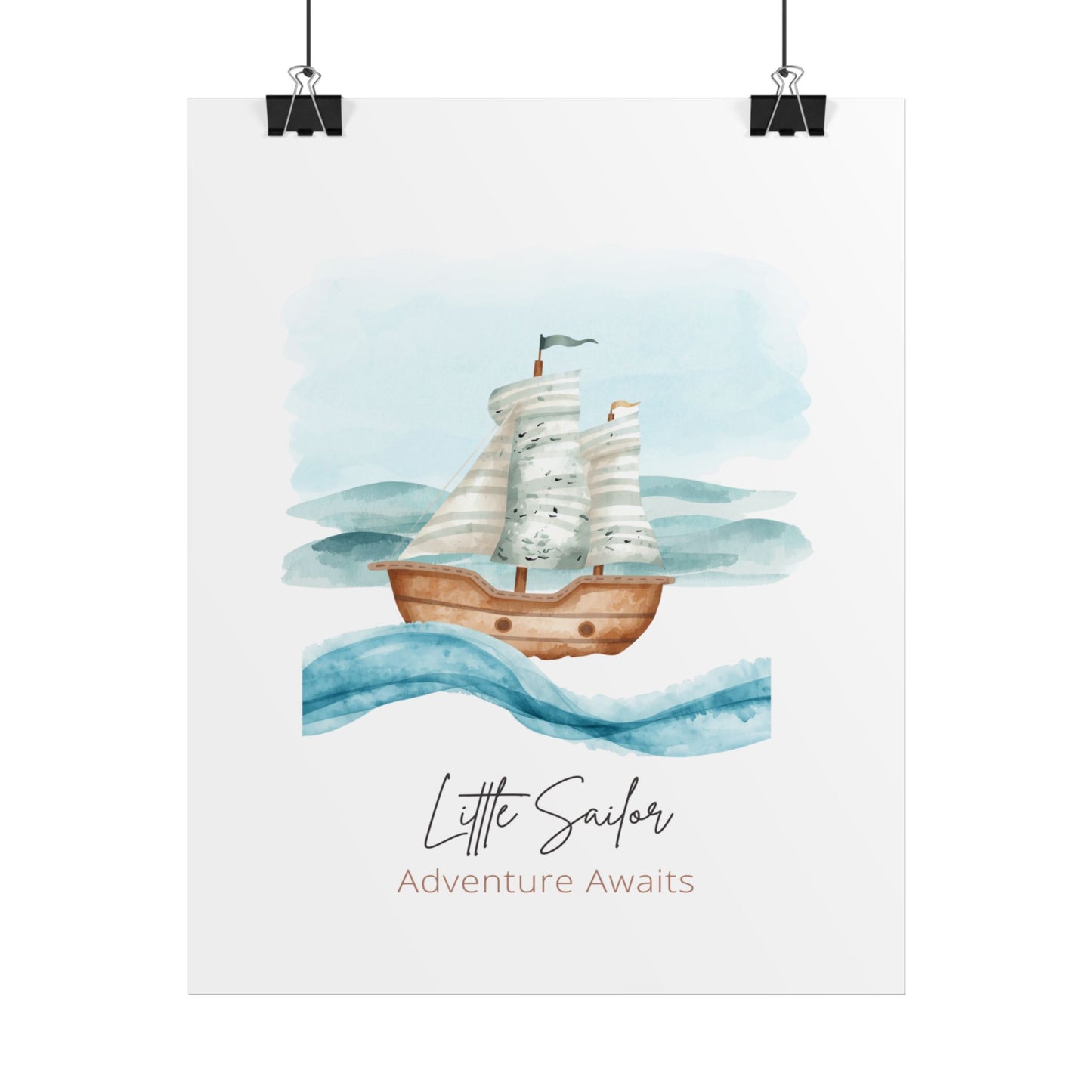 Nursery Nautical Poster - 'Adventure Awaits'
