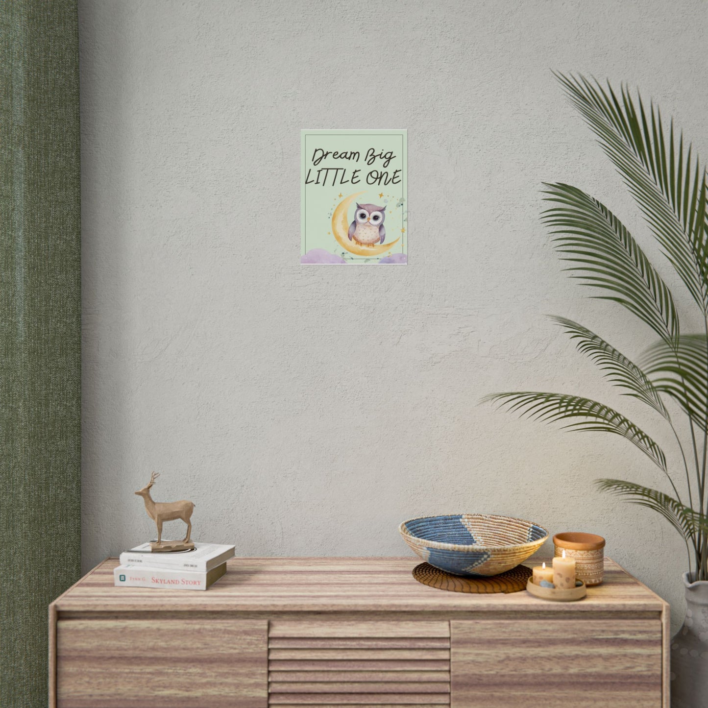 Nursery Forest Poster - 'Dream Big Little One Owl'