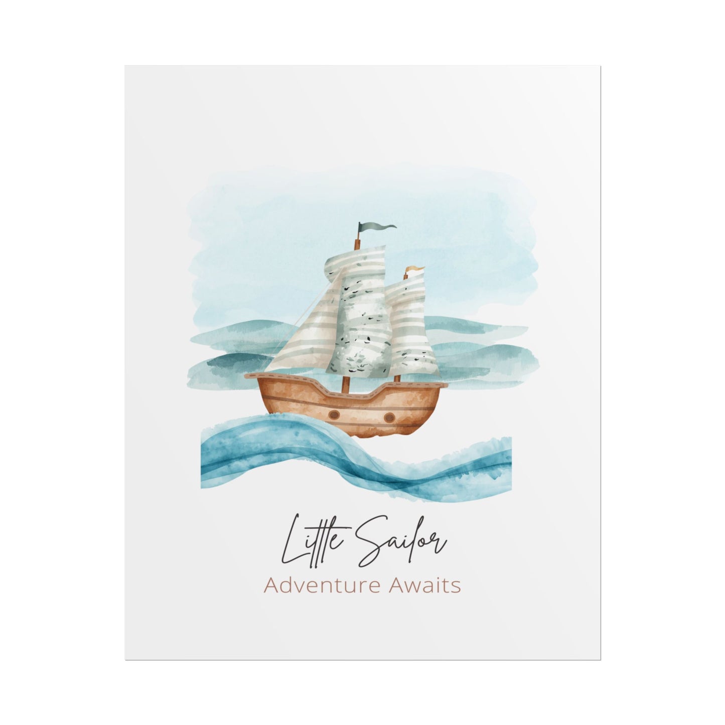 Nursery Nautical Poster - 'Adventure Awaits'