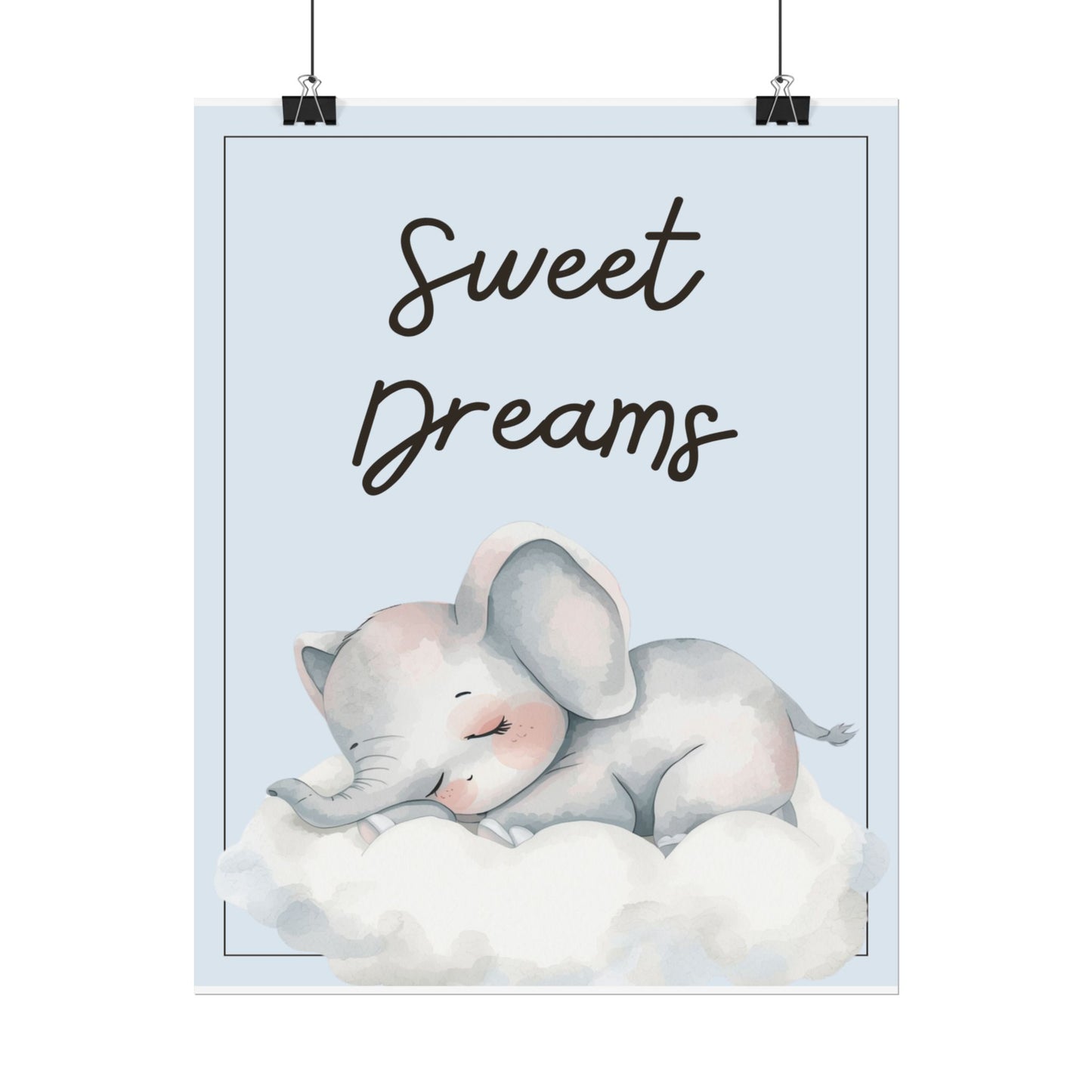 Nursery Safari Poster - "Sweet Dreams"