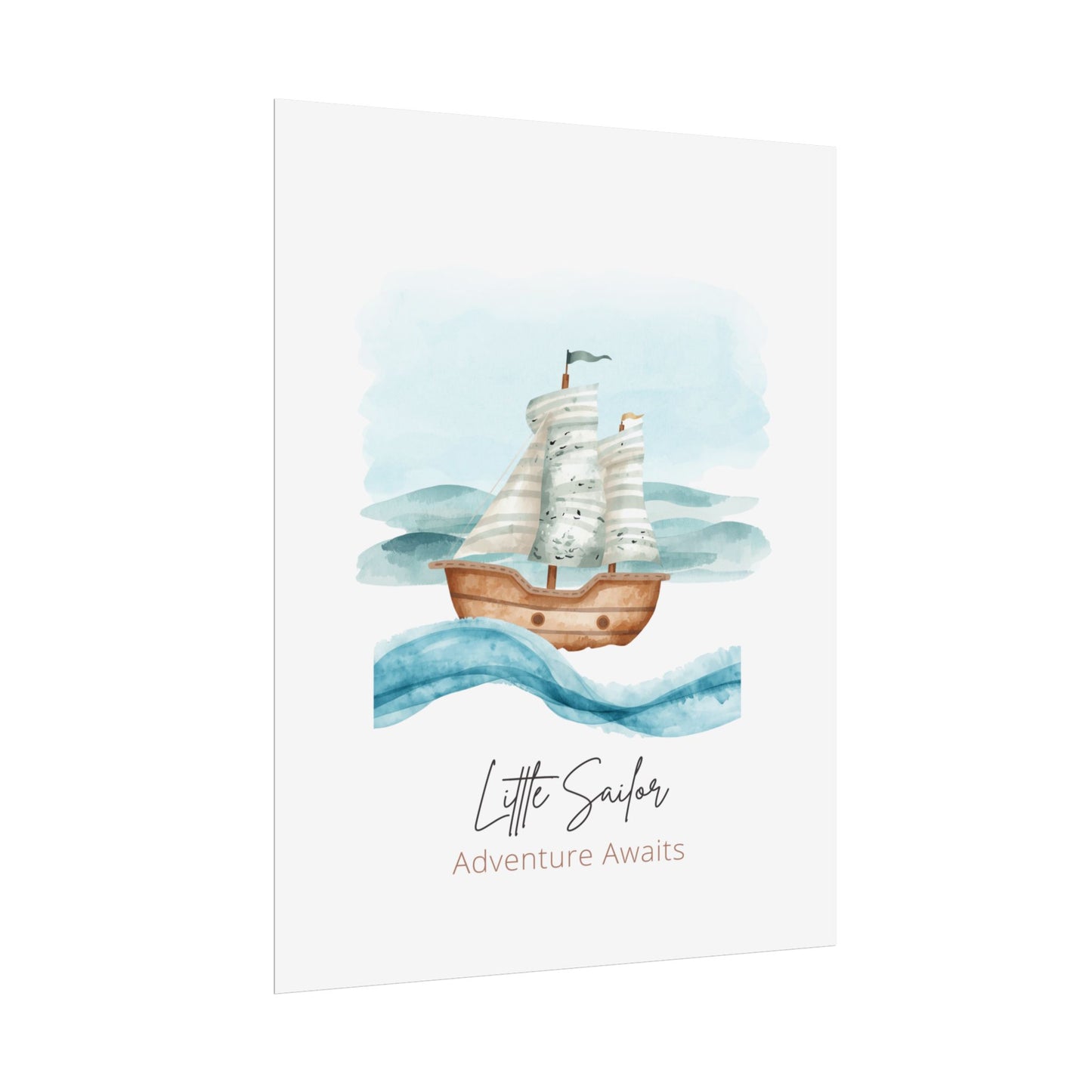 Nursery Nautical Poster - 'Adventure Awaits'