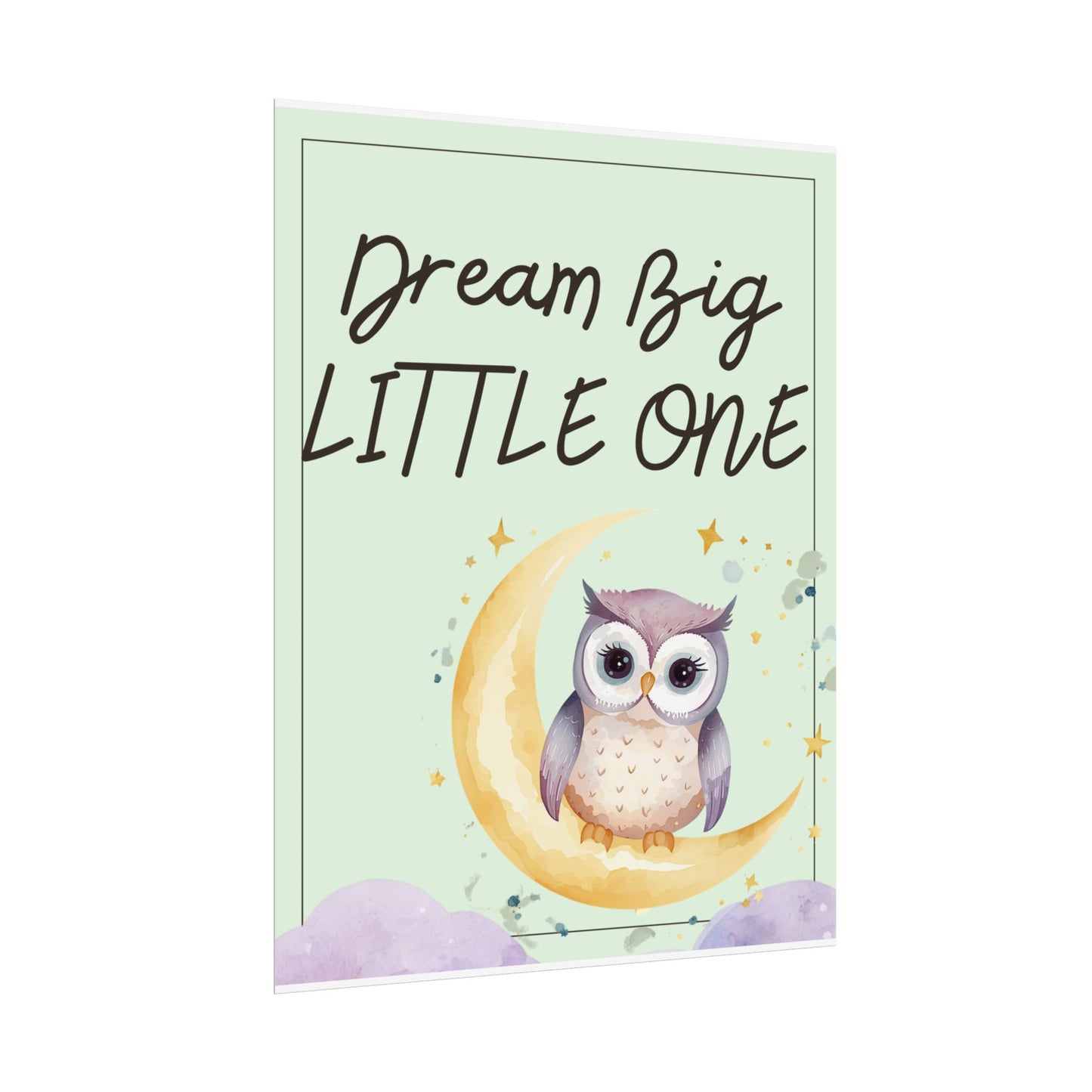 Nursery Forest Poster - 'Dream Big Little One Owl'