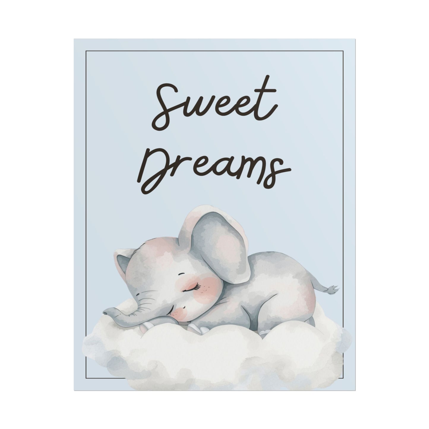 Nursery Safari Poster - "Sweet Dreams"