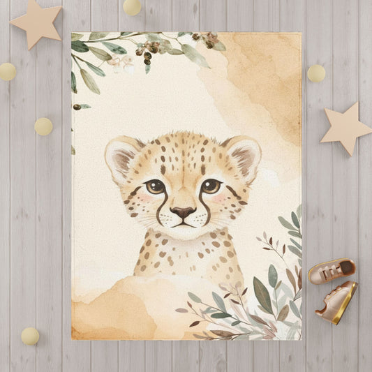 Baby Blanket - Cute Safari Baby Cheetah