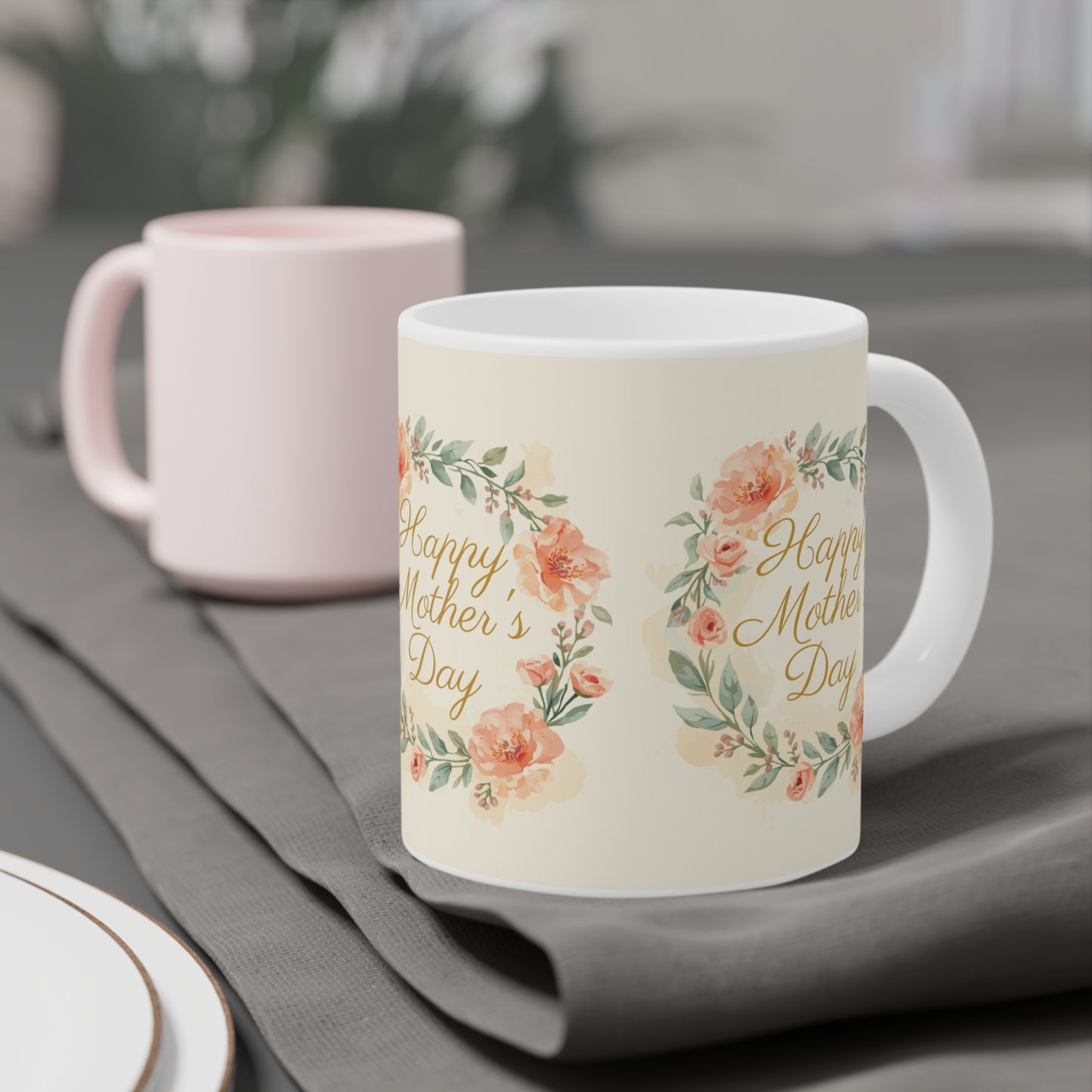 Mother's Day Mug — "Happy Mother's Day" Floral