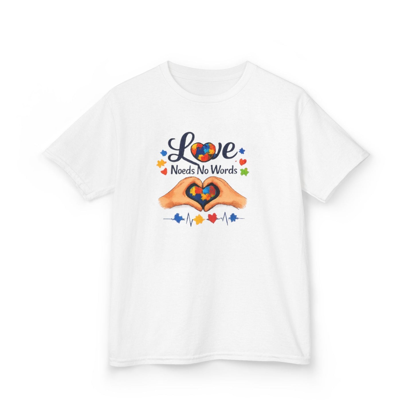Kids T-Shirt - "Love Needs No Words" Autism Awareness