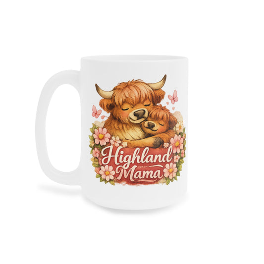 Mother's Day Mug - Cute Highland Cow Mom & Calf