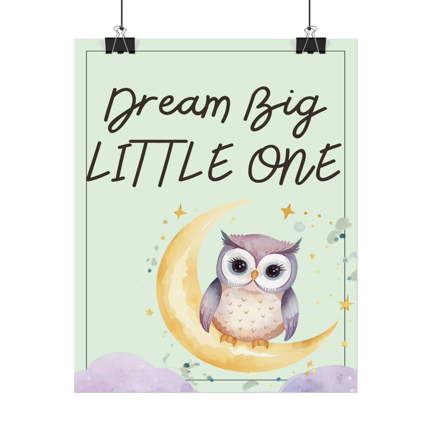 Nursery Forest Poster - 'Dream Big Little One Owl'