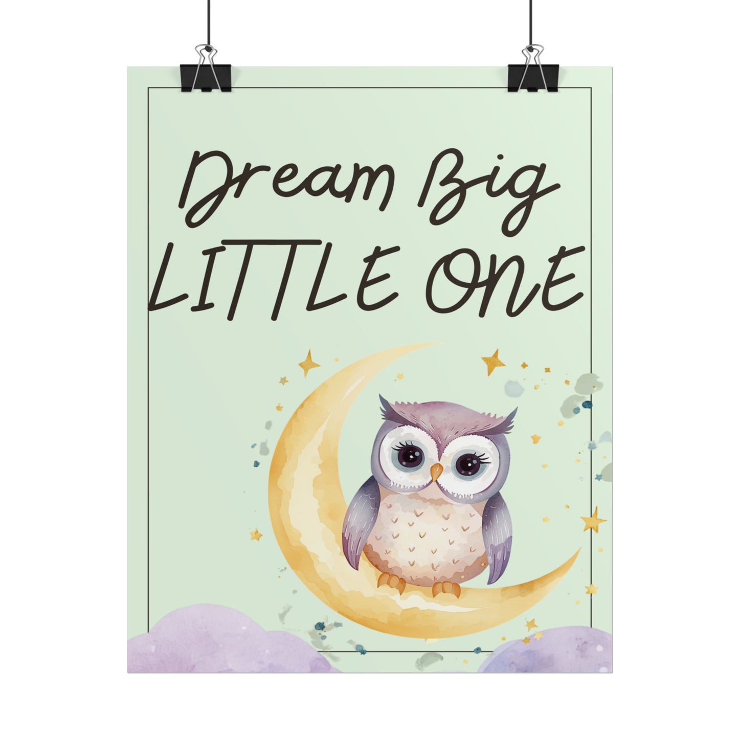 Nursery Forest Poster - 'Dream Big Little One Owl'