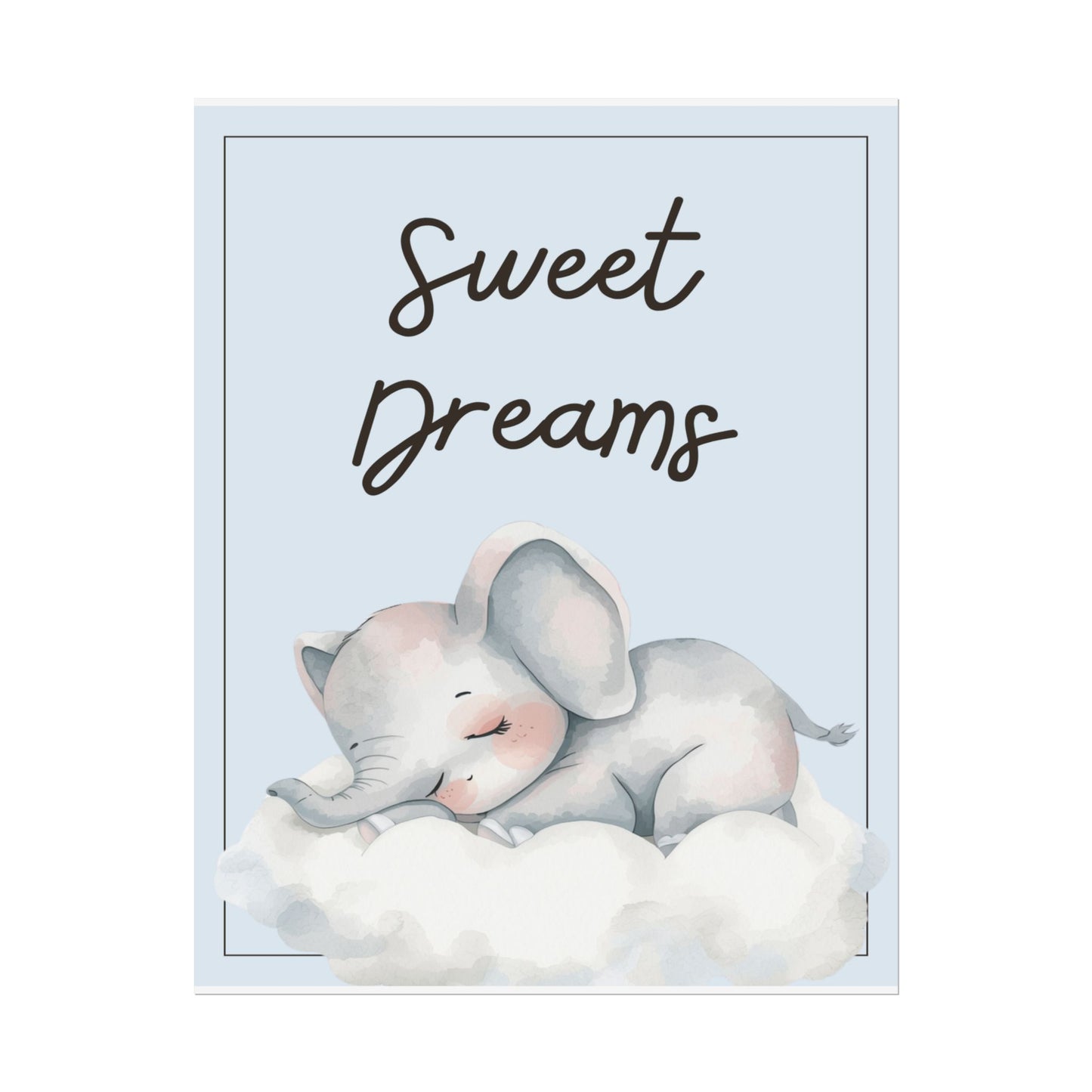 Nursery Safari Poster - "Sweet Dreams"