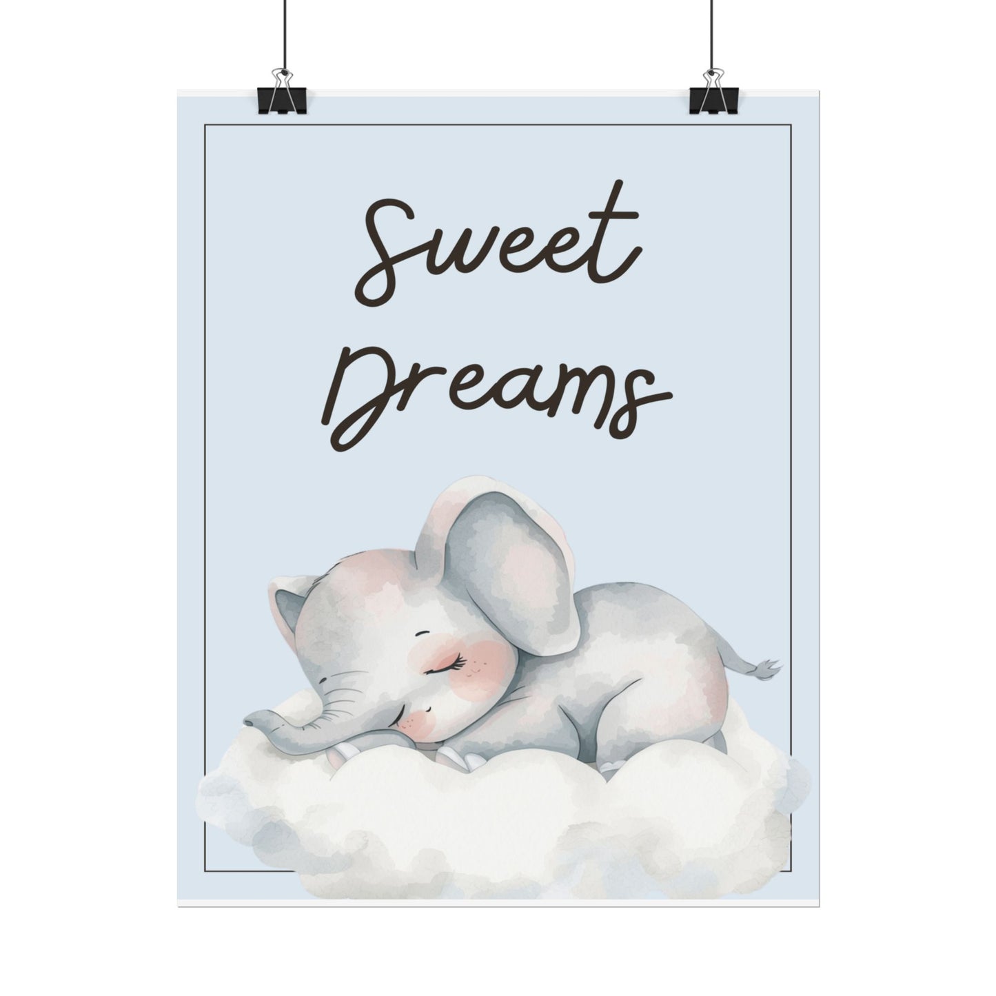 Nursery Safari Poster - "Sweet Dreams"