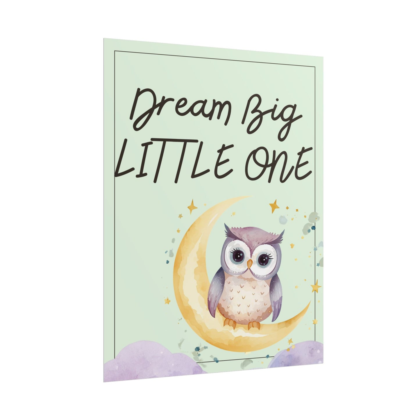 Nursery Forest Poster - 'Dream Big Little One Owl'