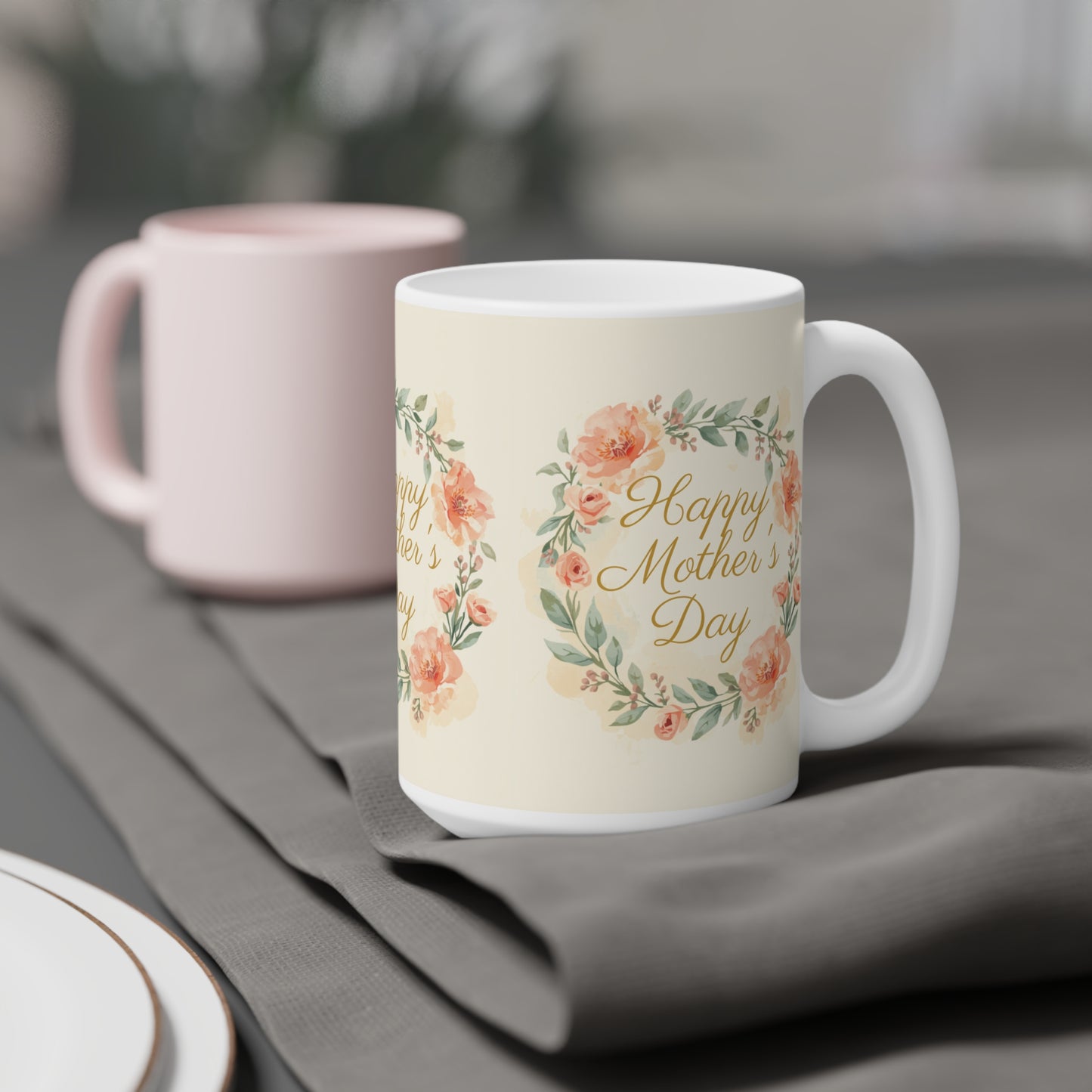 Mother's Day Mug — "Happy Mother's Day" Floral