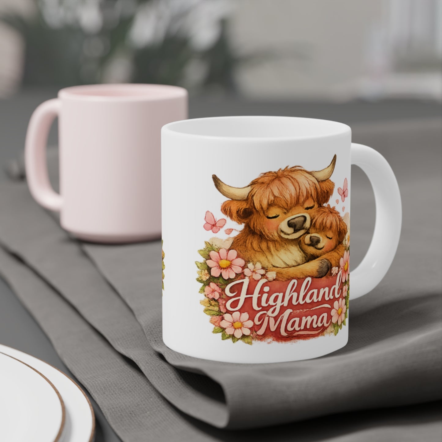 Mother's Day Mug - Cute Highland Cow Mom & Calf