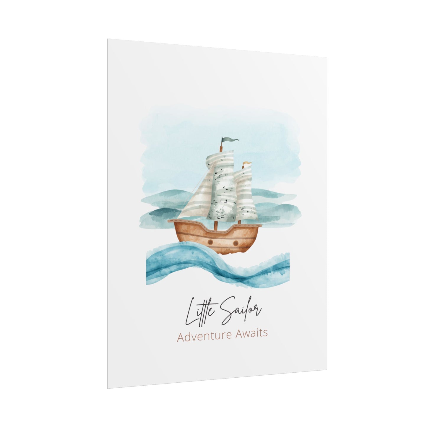 Nursery Nautical Poster - 'Adventure Awaits'