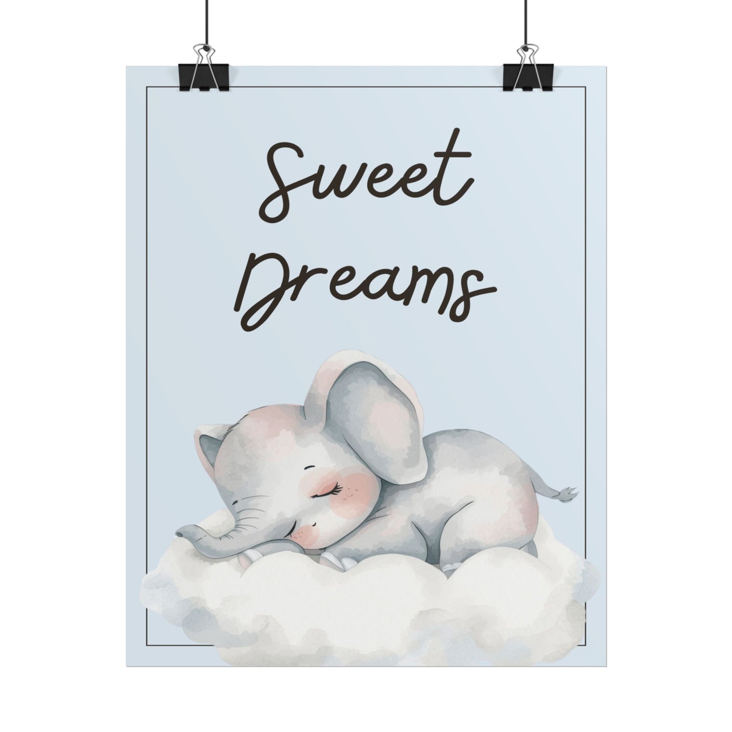 Nursery Safari Poster - "Sweet Dreams"