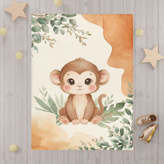 Baby Blanket - Cute Jungle Baby Monkey