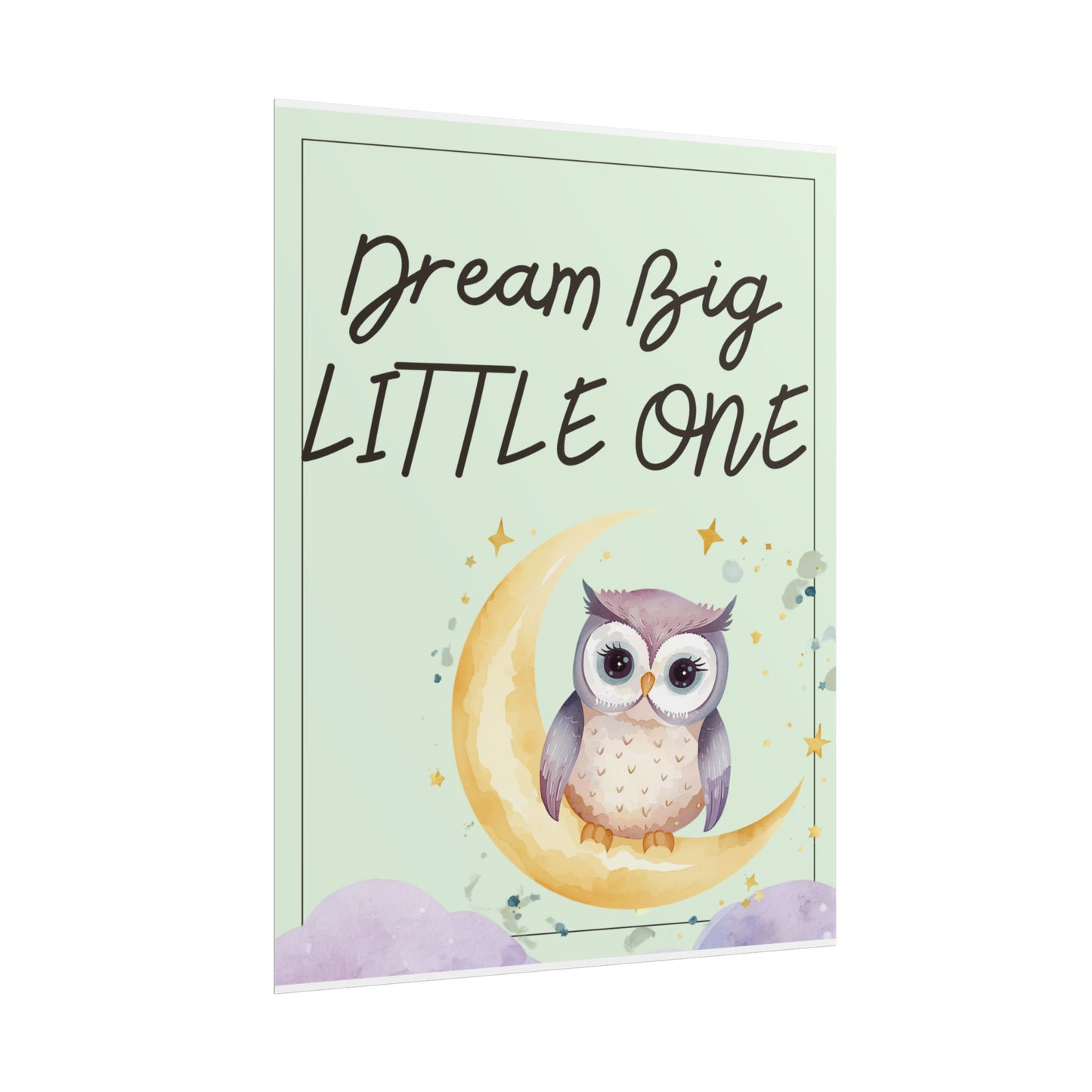 Nursery Forest Poster - 'Dream Big Little One Owl'