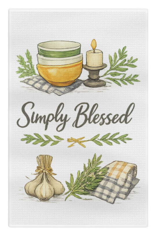 Kitchen Towel - Farmhouse Minimalist Custom Designed