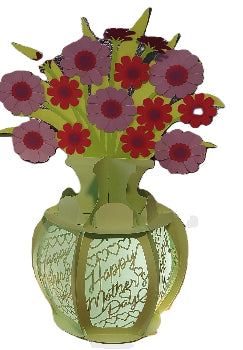 Handmade 3D Vase Cards | Custom Pop-Up Greeting Cards - 5 Styles