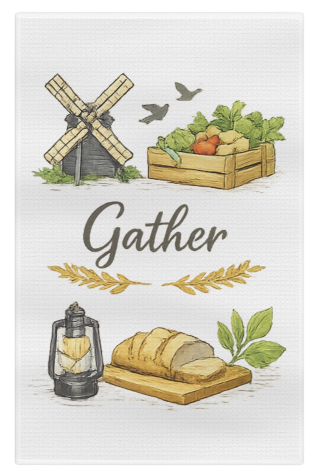 Kitchen Towel - Farmhouse Minimalist Custom Designed