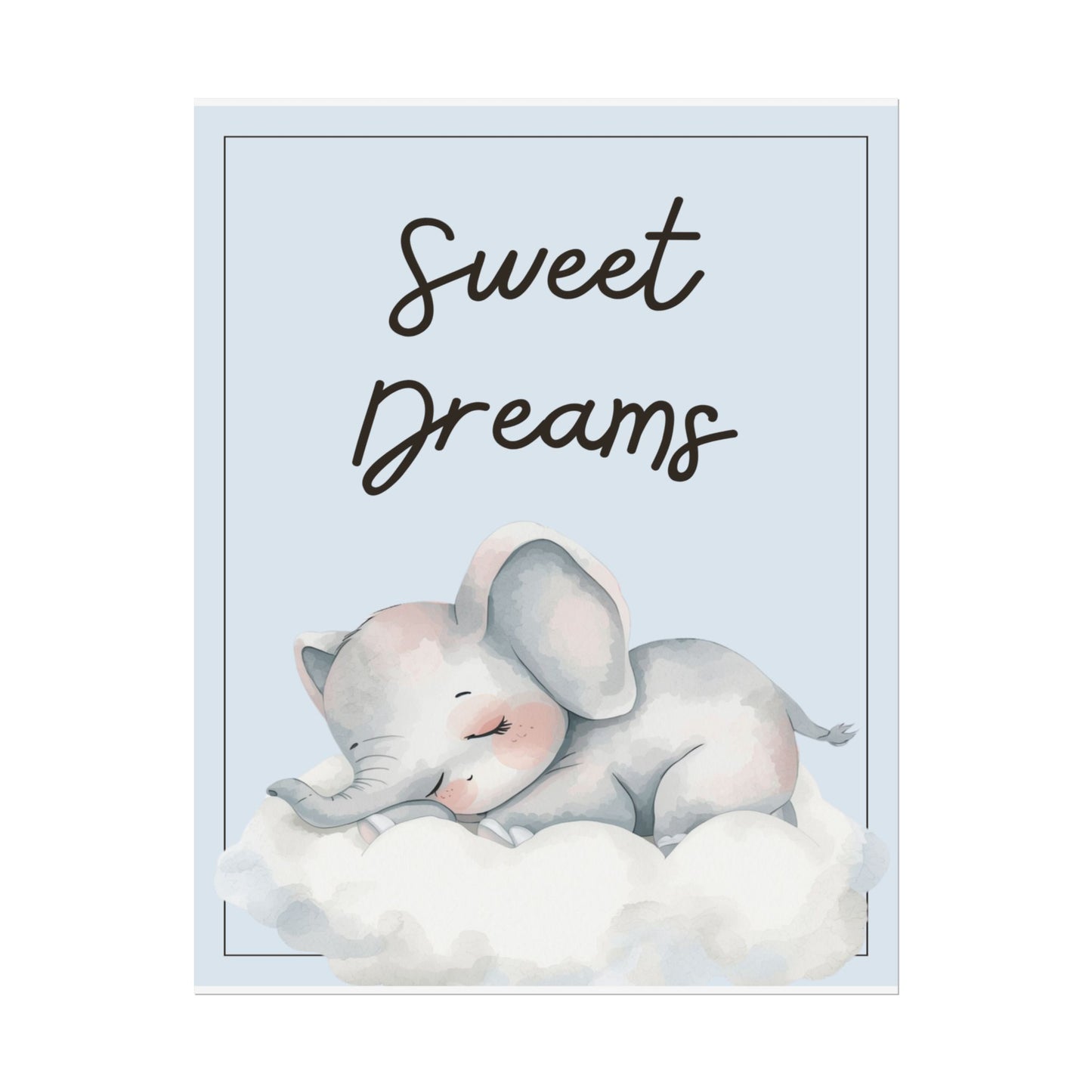Nursery Safari Poster - "Sweet Dreams"