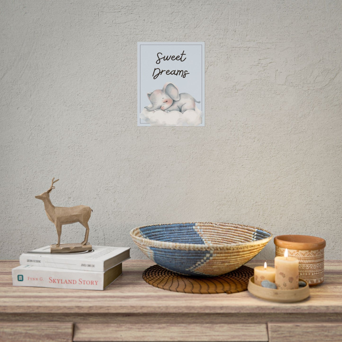Nursery Safari Poster - "Sweet Dreams"