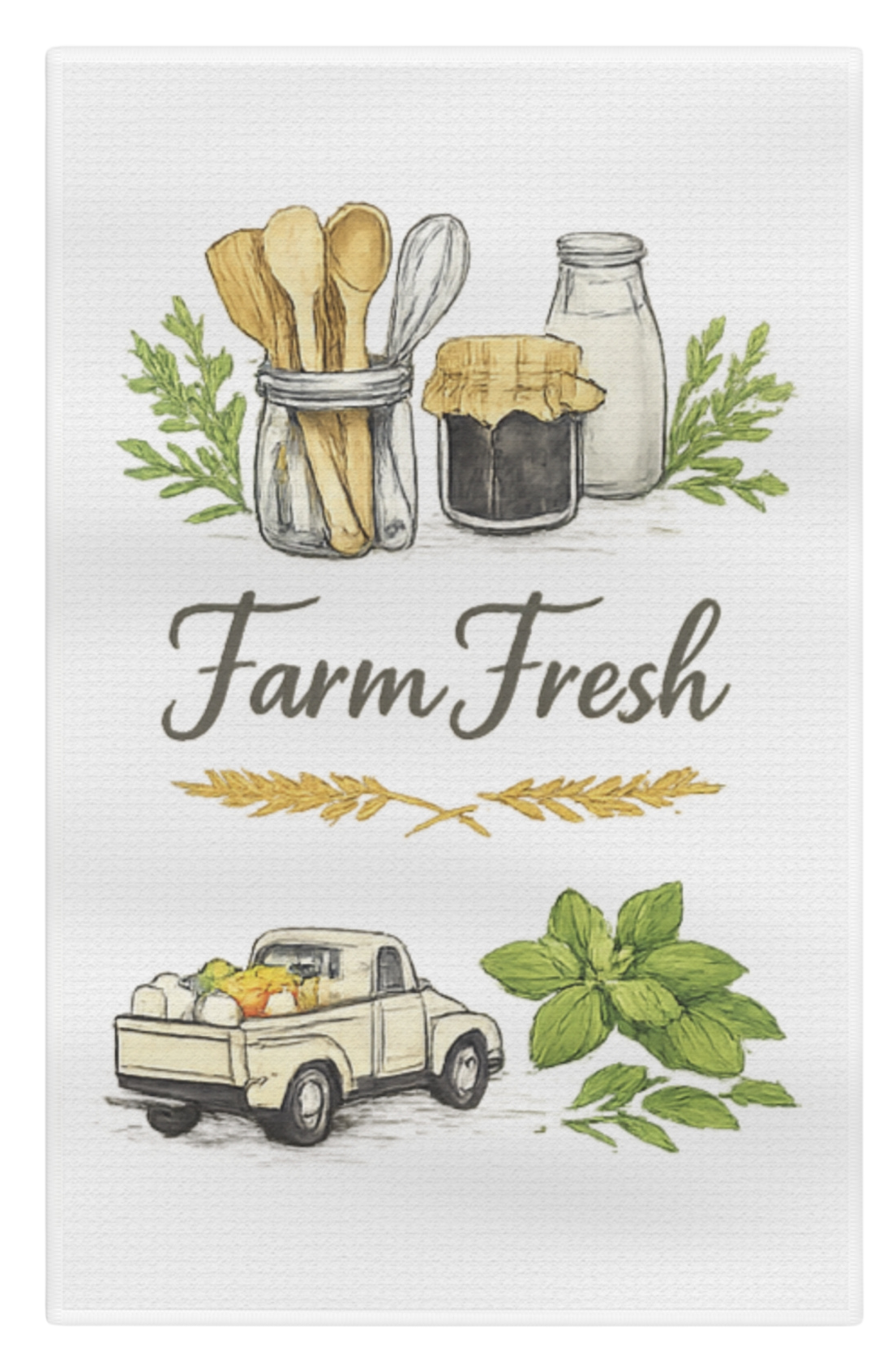 Kitchen Towel - Farmhouse Minimalist Custom Designed