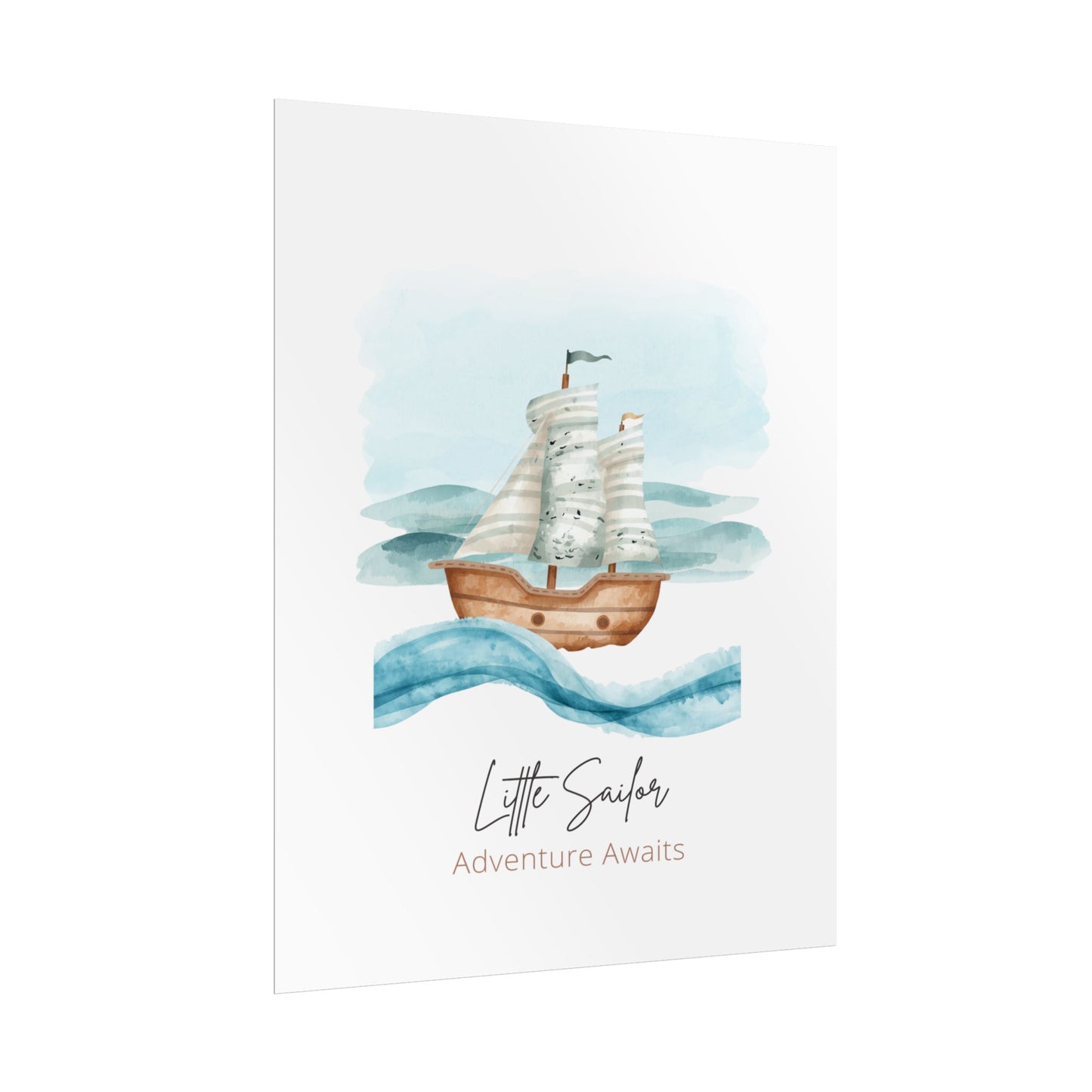 Nursery Nautical Poster - 'Adventure Awaits'