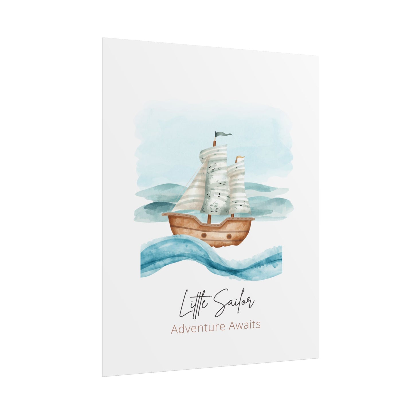 Nursery Nautical Poster - 'Adventure Awaits'