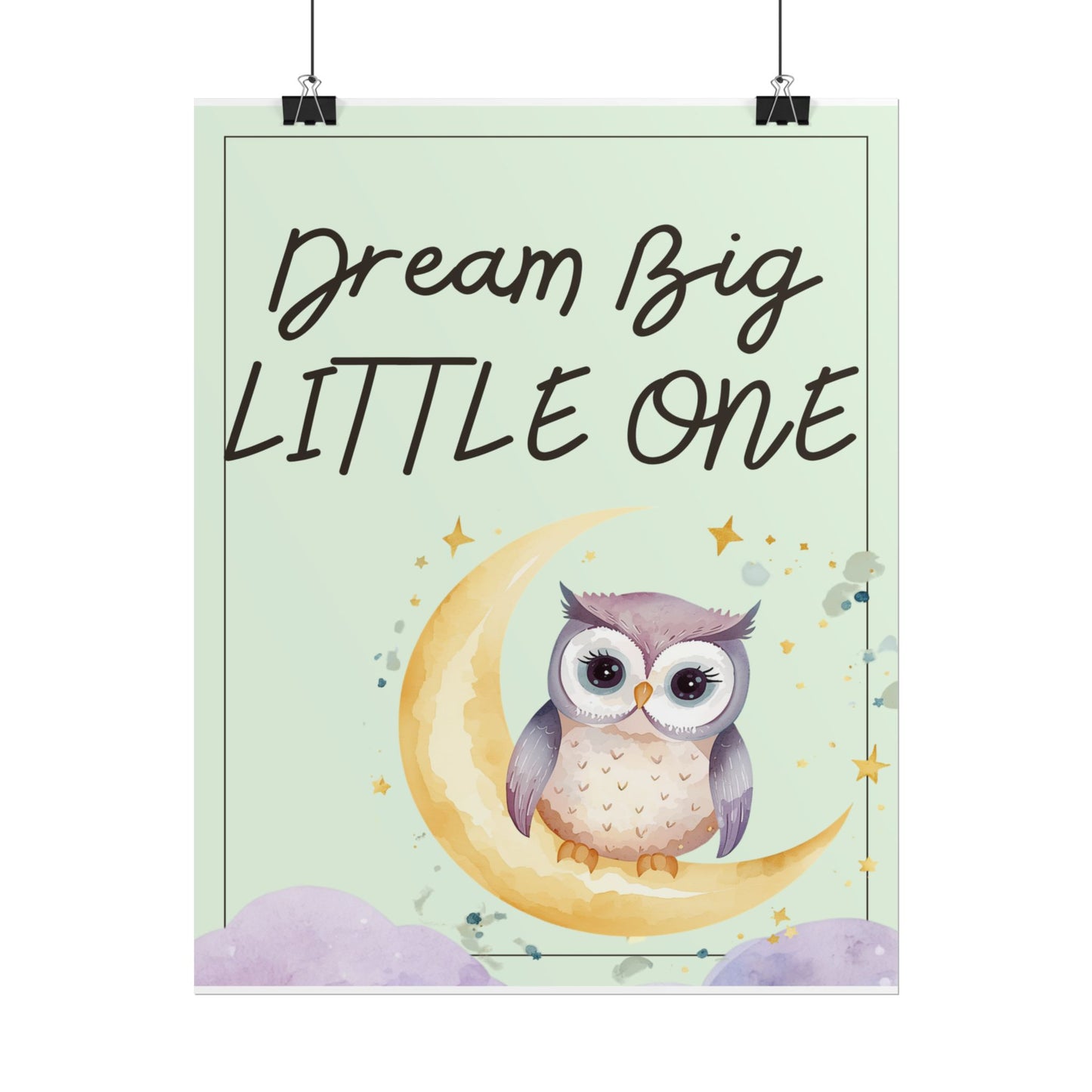 Nursery Forest Poster - 'Dream Big Little One Owl'