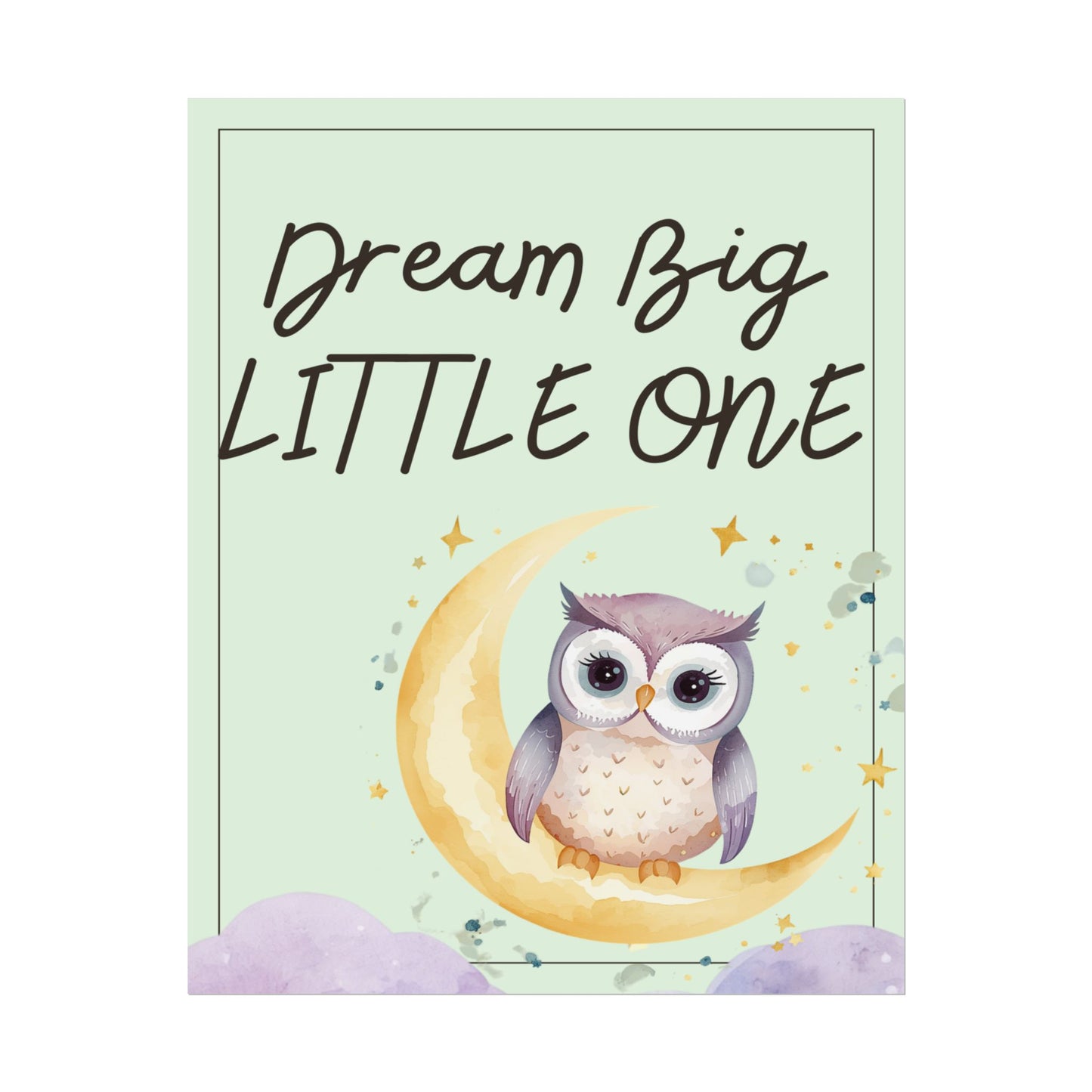 Nursery Forest Poster - 'Dream Big Little One Owl'