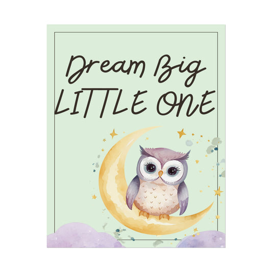 Nursery Forest Poster - 'Dream Big Little One Owl'