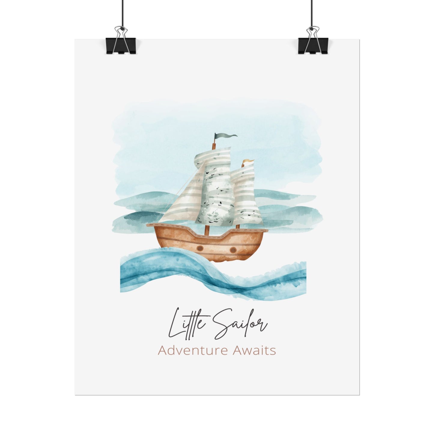 Nursery Nautical Poster - 'Adventure Awaits'