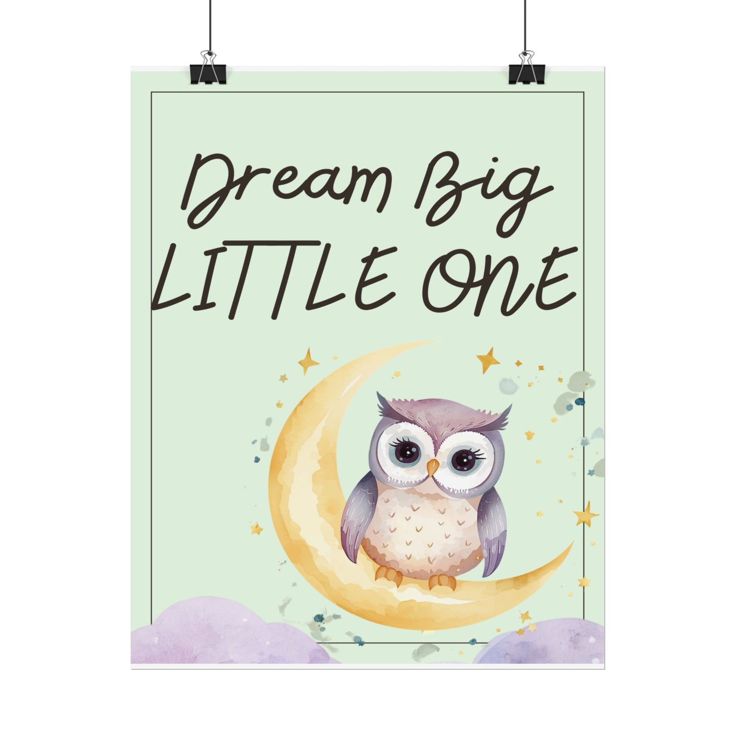 Nursery Forest Poster - 'Dream Big Little One Owl'