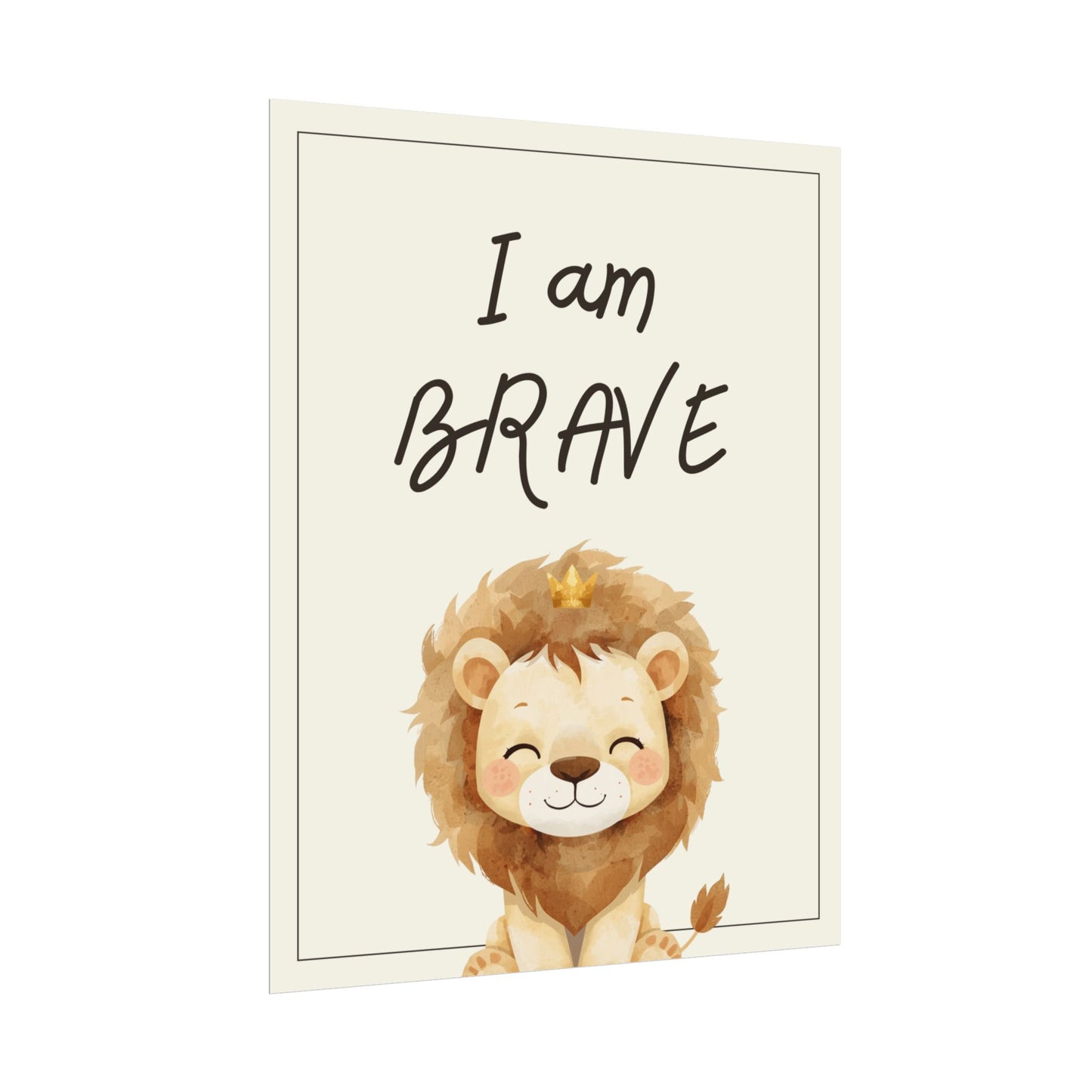 Nursery Safari Poster - "I Am Brave"